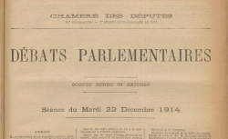 Accéder à la page "Débats parlementaires. Chambre des députés : séance du mardi 22 décembre 1914"