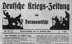 Accéder à la page "Deutsche Kriegszeitung von Baranowitschi"