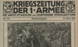 Accéder à la page "Wacht im Westen (Die), puis : Kriegszeitung der 1. Armee"