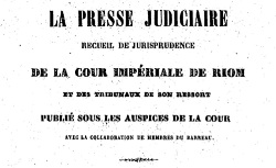 Accéder à la page "Recueil de jurisprudence de la cour de Riom"
