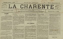 Accéder à la page "Charente (La)"