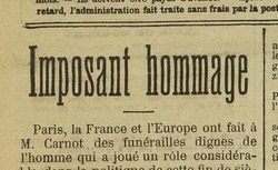 Accéder à la page "1er juillet 1894 : obsèques du président Sadi Carnot"