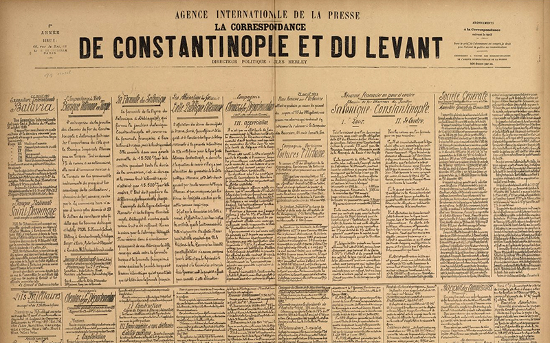 Accéder à la page "Correspondance de Constantinople et du Levant (La)"