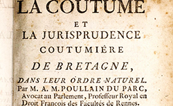 Accéder à la page "La Coutume et la jurisprudence coutumière de Bretagne dans leur ordre naturel"