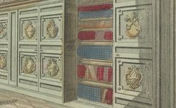 La Galerie Nouvelle de la Bibliothèque Vaticane a Rome avec les Corniches ornées des Vases Etrusiens