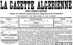 Accéder à la page "Gazette algérienne (La)"