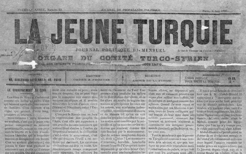 Accéder à la page "La Jeune Turquie : organe du Comité turco-syrien (1895-1896)"