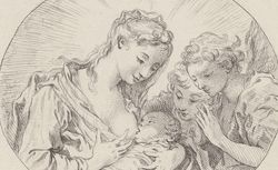 [La Vierge allaitant l'Enfant Jésus] : [estampe] / [François Boucher] 