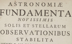 LA CAILLE, Nicolas-Louis de (1713-1762) Astronomiae fundamenta novissimis solis et stellarum observationibus
