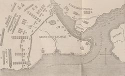 plan de Constantinople assiégé par Mahomet II in Les Quarts de jours