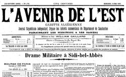 Accéder à la page "Avenir de l’Est ; gazette algérienne (L')"