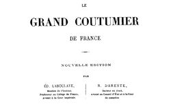 Accéder à la page "Ableiges, Jacques d’. Le Grand coutumier de France "