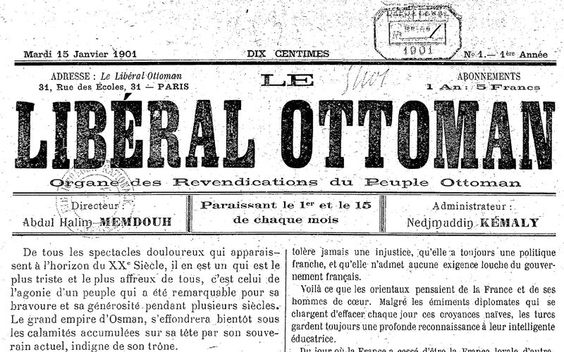 Accéder à la page "Le Libéral ottoman (1901-1901)"