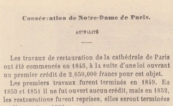 Accéder à la page "Juin 1864 : consécration de Notre-Dame"