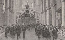 les funéraille de Tommaseo à Santa Croce (Le Monde illustré 30/05/1874)