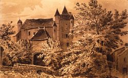  Dordogne. Château de Millard [sic] : [dessin] / Seguin 