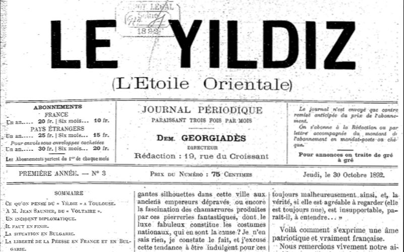 Accéder à la page "Le Yıldız : L'étoile orientale (Paris) (1892-1893)"