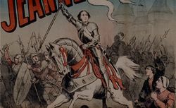 E. Mas, Le Voltaire publie Jeanne d'Arc (affiche) Médiathèque de Chaumont