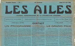 Accéder à la page "Ailes (Les) : journal hebdomadaire de la locomotion aérienne"