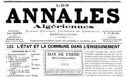 Accéder à la page "Annales algériennes (Les)"