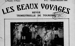 Les Beaux voyages : revue périodique de tourisme, ocotbre 1923
