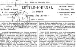 Accéder à la page "Lettre-journal de Paris. Gazette des absents"