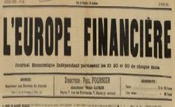 Accéder à la page "Europe financière (L') (Paris, 1909)"