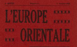 Accéder à la page "Europe orientale (L') (Paris, 1919)"