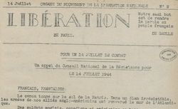 Accéder à la page "Libération de Paris"