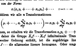 LIE, Sophus (1842-1899) Theorie der Transformationsgruppen