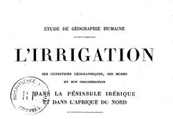 Accéder à la page "L'irrigation"
