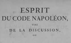 Accéder à la page "Locré, Jean-Guillaume. Esprit du Code Napoléon"