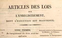 Accéder à la page "Nouveau manuel de l'enregistrement comprenant les lois en vigueur sur cet impôt - 1817"