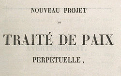 Nouveau projet de paix perpétuelle 