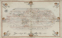 Accéder à la page "Atlas nautique du monde composé de sept cartes manuscrites sur vélin"