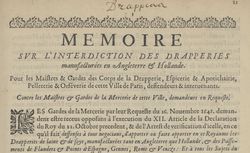 Accéder à la page "Drapiers de Paris (1648?)"