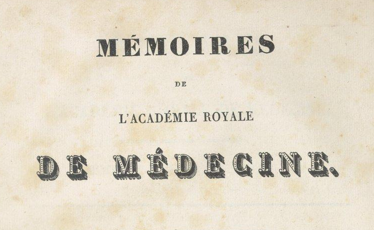 Accéder à la page "Mémoires de l'Académie de médecine"