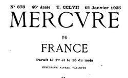 Accéder à la page "Mercure de France (Le)"