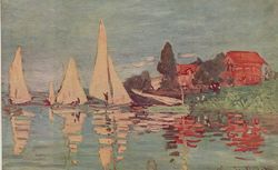 Régates à Argenteuil, Claude Monet, reproduction
