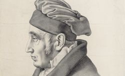 C. Vinc.o Monti, nato a Fusignano in Romagna, mancato ai vivi in Milano li 13 Ottobre 1828 d'anni 74 / cavato da un disegno fatto dal vero nel 1827 dal Professore L. Sabatelli