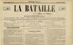 Accéder à la page "Bataille (La) : journal des intérêts coloniaux (Nouméa, Nouvelle-Calédonie)"
