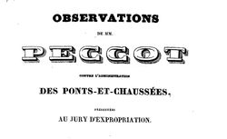 Accéder à la page "Expropriation, affaire Peccot, Nantes (1837)"
