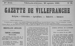 Accéder à la page "Gazette de Villefranche [-de-Rouergue]"