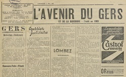 Accéder à la page "L'Avenir [républicain] / L'Avenir du Gers et de la Gascogne (Auch)"