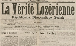 Accéder à la page "La Vérité lozérienne (Mende)"