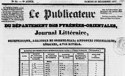 Accéder à la page "Le Publicateur du département des Pyrénées-Orientales (Perpignan)"