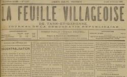 Accéder à la page "La Feuille villageoise de Tarn-et-Garonne (Moissac)"