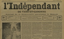 Accéder à la page "L'Indépendant de Tarn-et-Garonne (Montauban)"