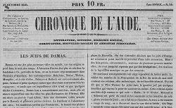 Accéder à la page "Chronique de l'Aude (Carcassonne)"