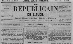 Accéder à la page "Républicain de l'Aude (Le) (Carcassonne)"